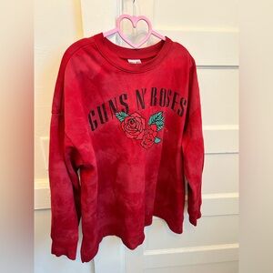 Graphic Rose Red Graphic Sweatshirt PTP 26 XL band sweater